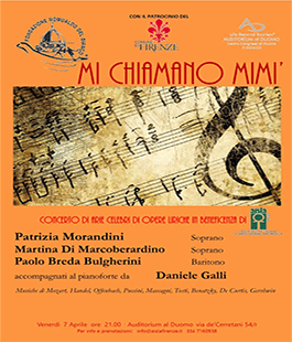 ''Mi chiamano Mimì'', concerto di opere liriche a sostegno di Aisla Onlus all'Auditorium al Duomo