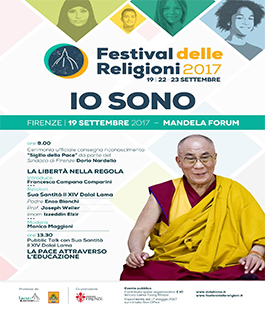 ''La libertà nella regola'', il Dalai Lama inaugura a Firenze il Festival delle Religioni