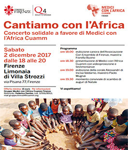 ''Cantiamo con l'Africa'', concerto solidale a favore di Medici con l'Africa-CUAMM