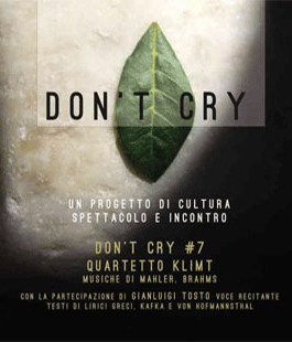 ''Don't Cry #7'', concerto del Quartetto Klimt al Cimitero agli Allori