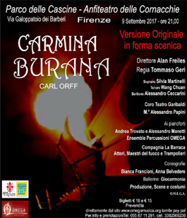 Omega Festival: ''Carmina Burana'' di Carl Orff  in scena all'Anfiteatro delle Cascine