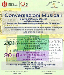 ''Conversazioni musicali'' con gli Amici del Maggio al centro lettura di Brozzi