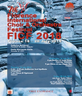 ''Florence International Choir Festival'', concerti e contest per gruppi corali dell'Ensemble San Felice