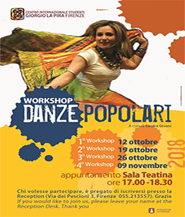 Ciclo di workshop dedicati alle "Danze Popolari" al Centro Studenti - La Pira