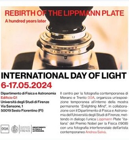 Giornata internazionale della luce all'UniFi: "Enlighting Mind" con lastra di Gabriel Lippmann