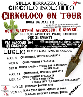 ''Cirkoloco - On Tour all'Isolotto!'', lezioni di pizzica e taranta ed una serie di proiezioni su San Salvi