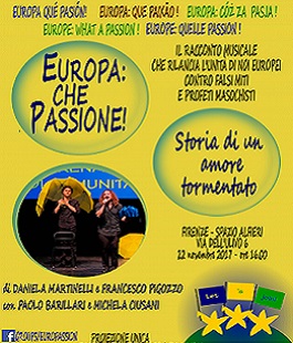 Giornata di Consapevolezza Europea: ''Europa: che Passione!'', spettacolo musicale allo Spazio Alfieri